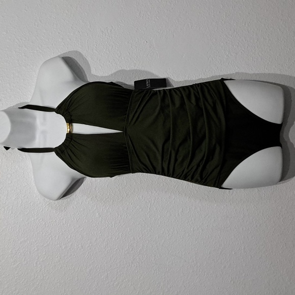 Lauren Ralph Lauren Keyhole Neck One Piece Swimsuit - Picture 3 of 6